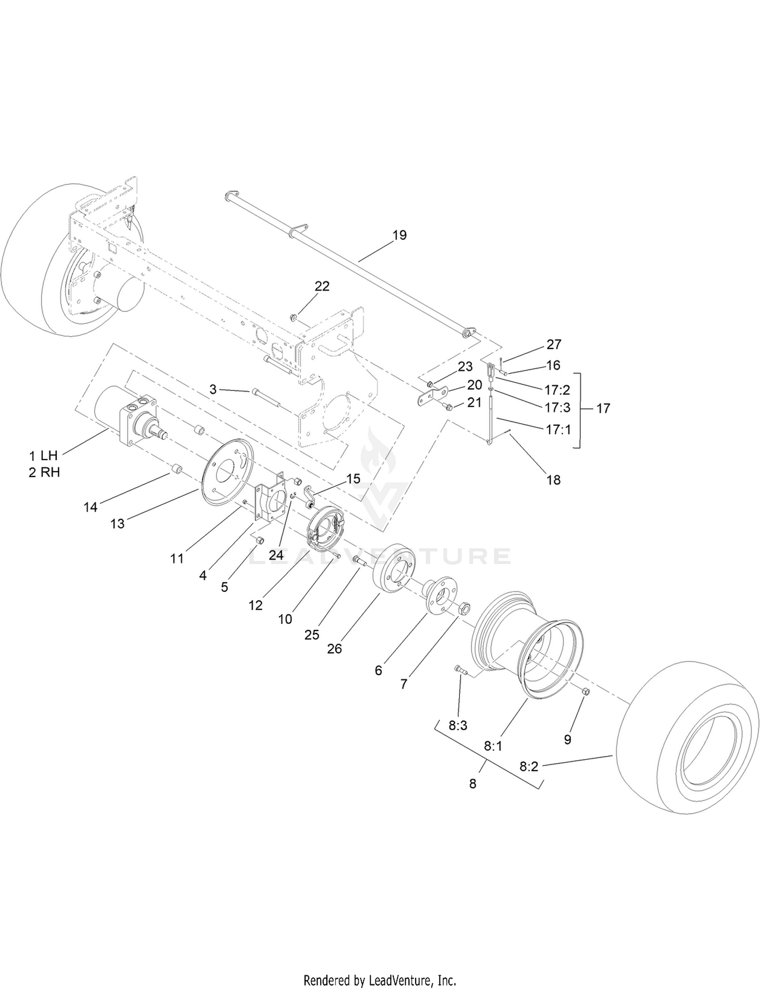 Front Wheel and Brake Assembly