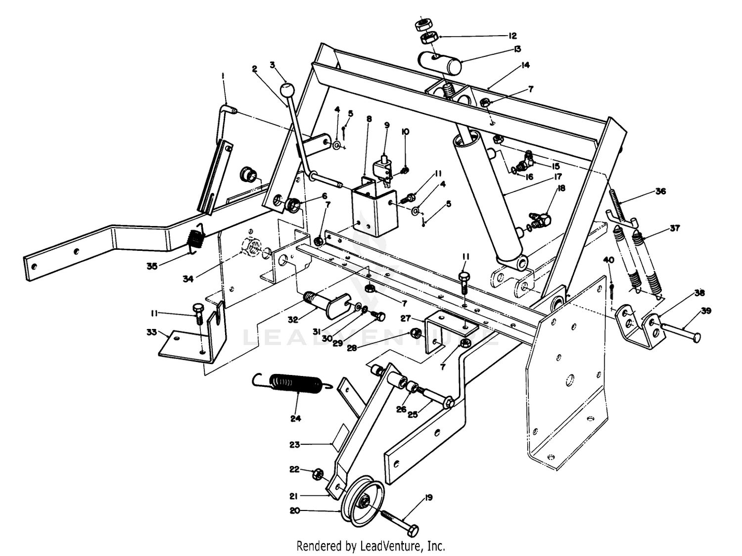 Parking Brake  Lift Frame Assembly