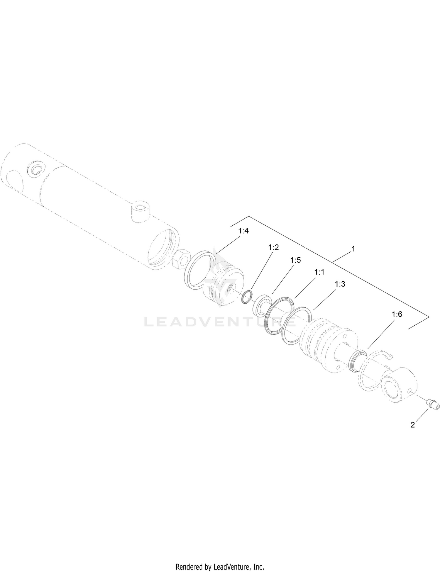 Hydraulic Lift Cylinder Assembly No. 115-5647