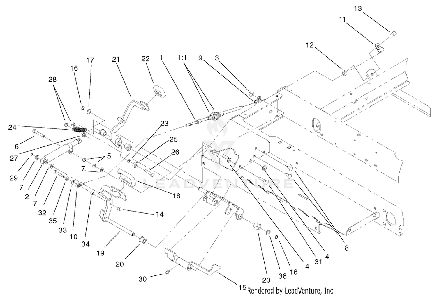 Traction Pedal Assembly