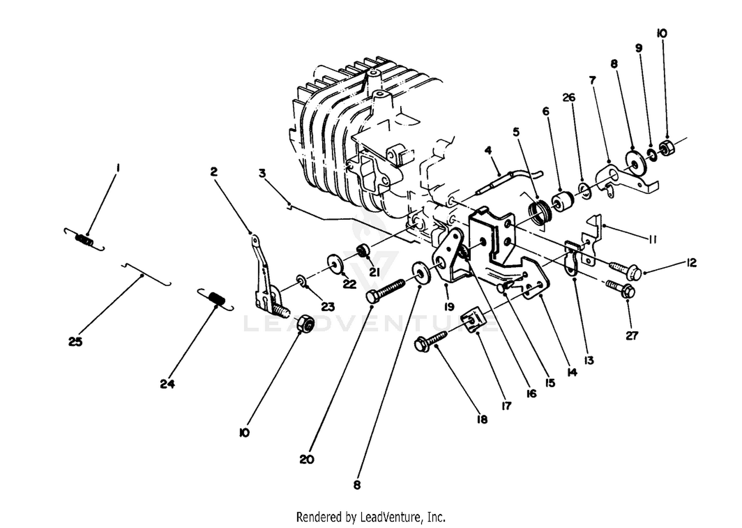 Governor Assembly (engine Model No. 47pj8) (engine Model No. 47ph7)