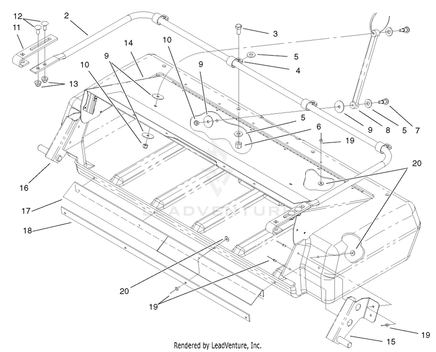 Rear Grass Basket Assembly No. 105-6860