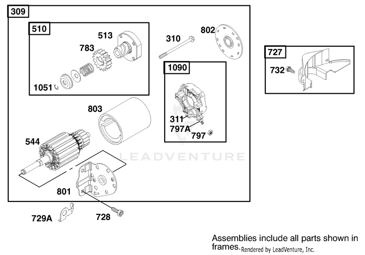 Engine Briggs  Stratton Model 312777-0128-E1 9