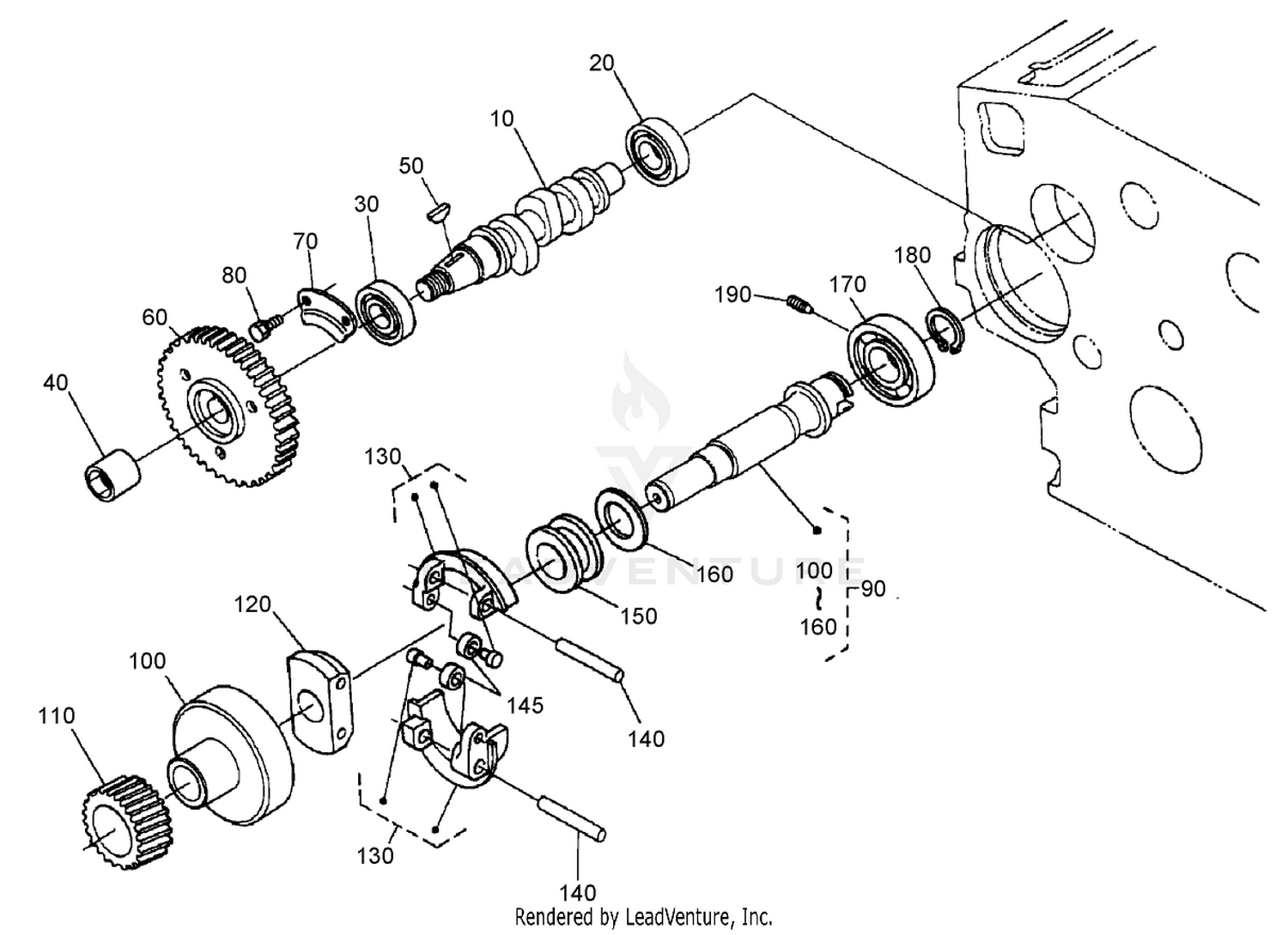 Fuel Camshaft and Governor Shaft Assembly
