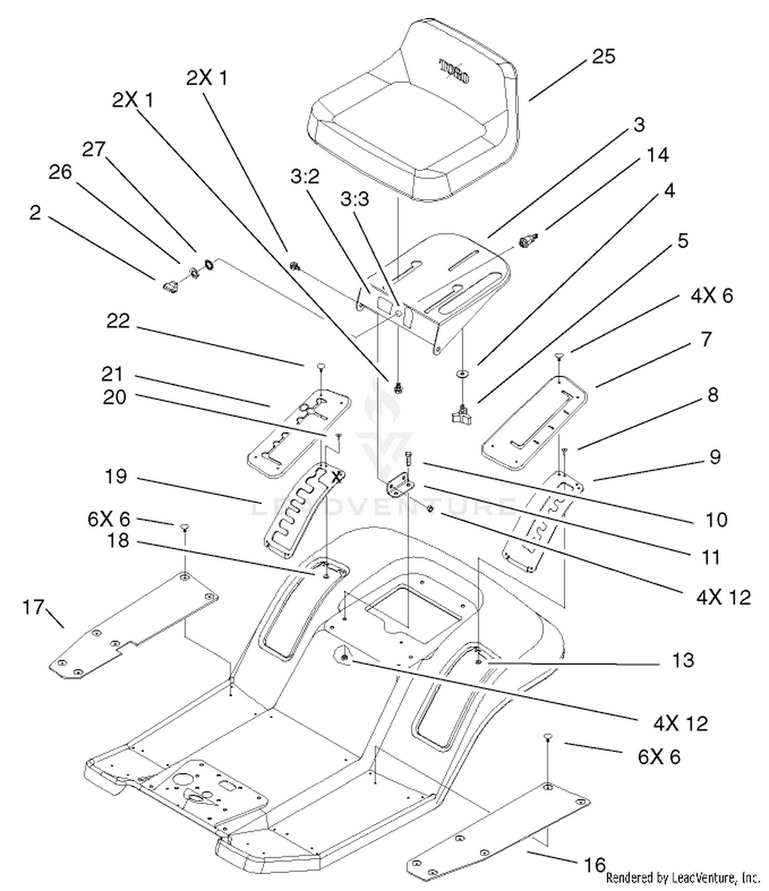 Rear Body  Seat Assembly
