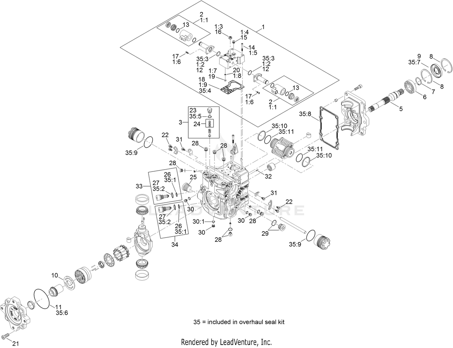 Hydraulic Pump Assembly No. 132-6100