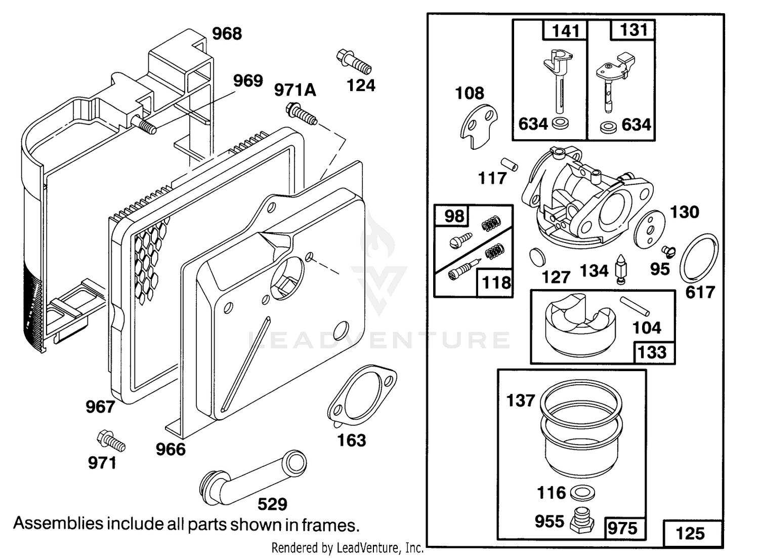 Engine Briggs  Stratton Model 122702-3171-01 3