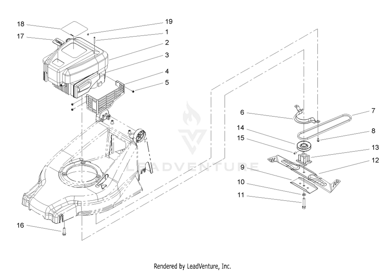 Engine and Blade Assembly