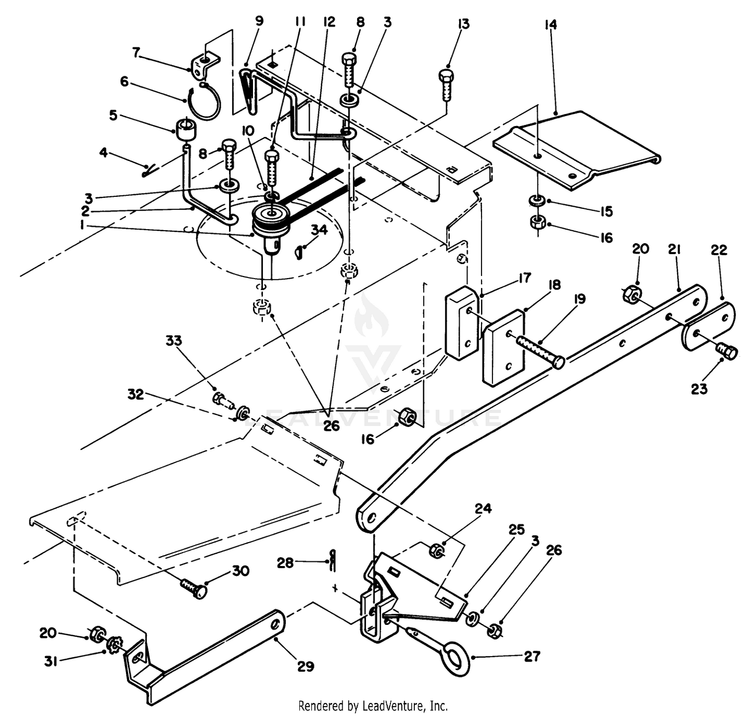 Sweeper P.t.o. Assembly (212-H)