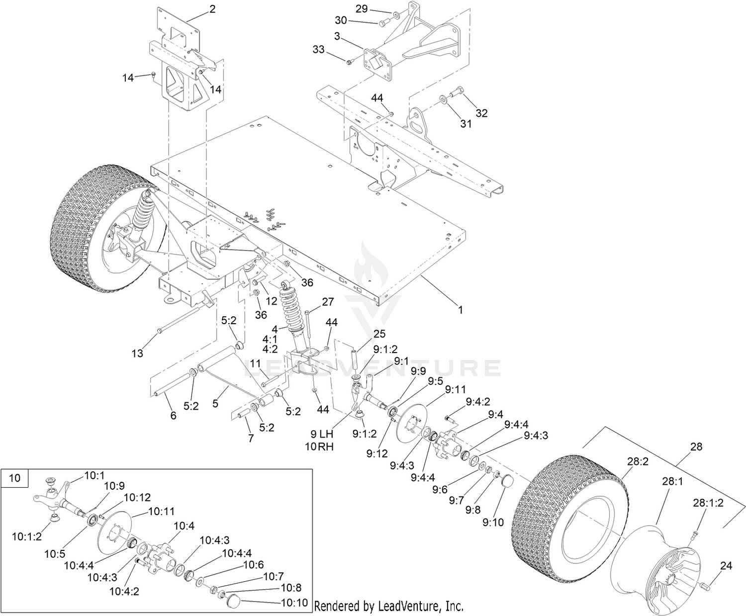 Front Frame and Suspension Assembly