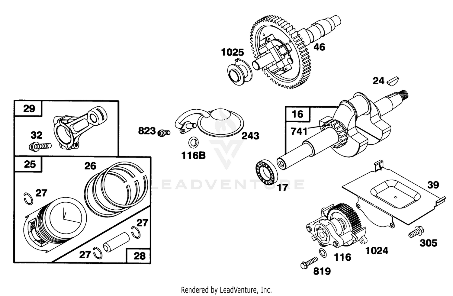 Engine Briggs  Stratton Model 303447-0446-01 3