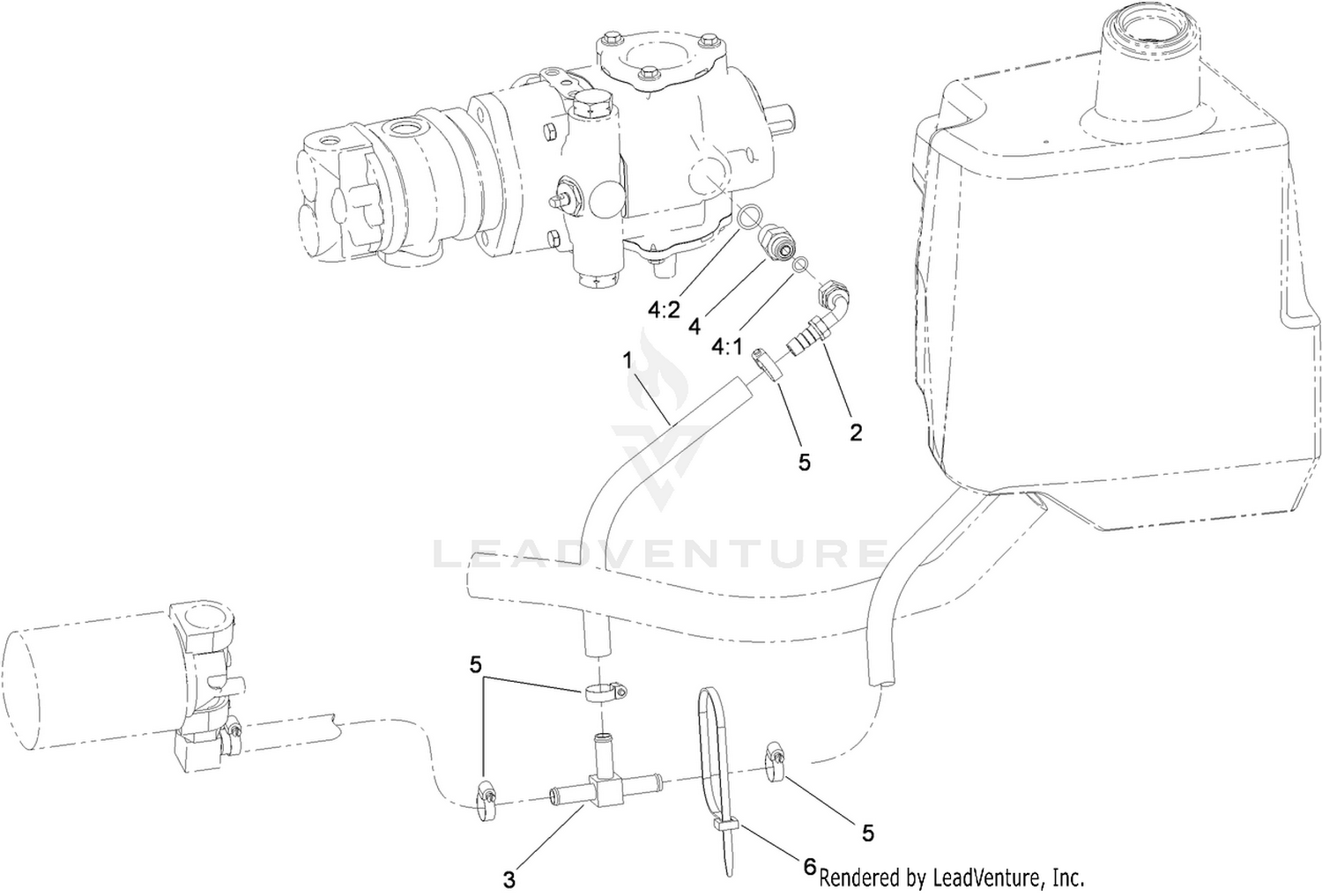 Case Drain Hose Assembly