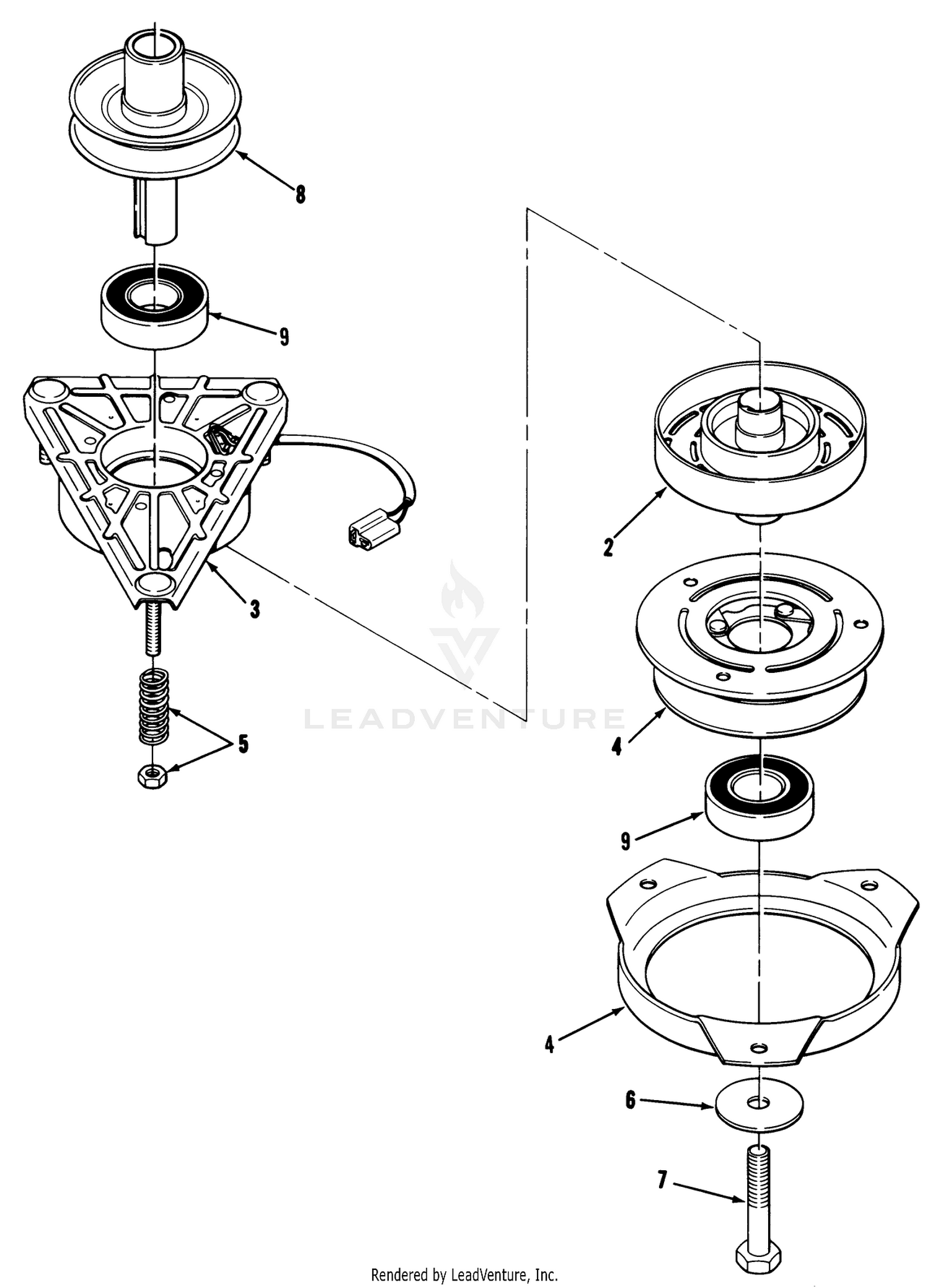 Engine Pulley  Pto Clutch Assembly