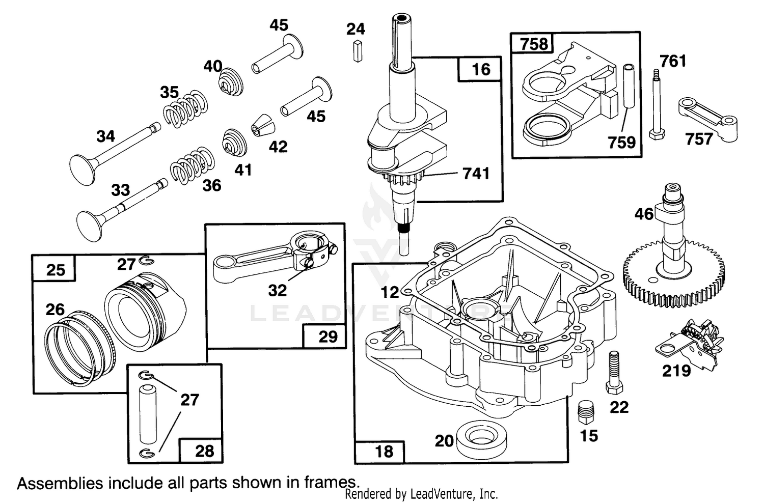 Engine Briggs  Stratton Model 282707-0119-01 2