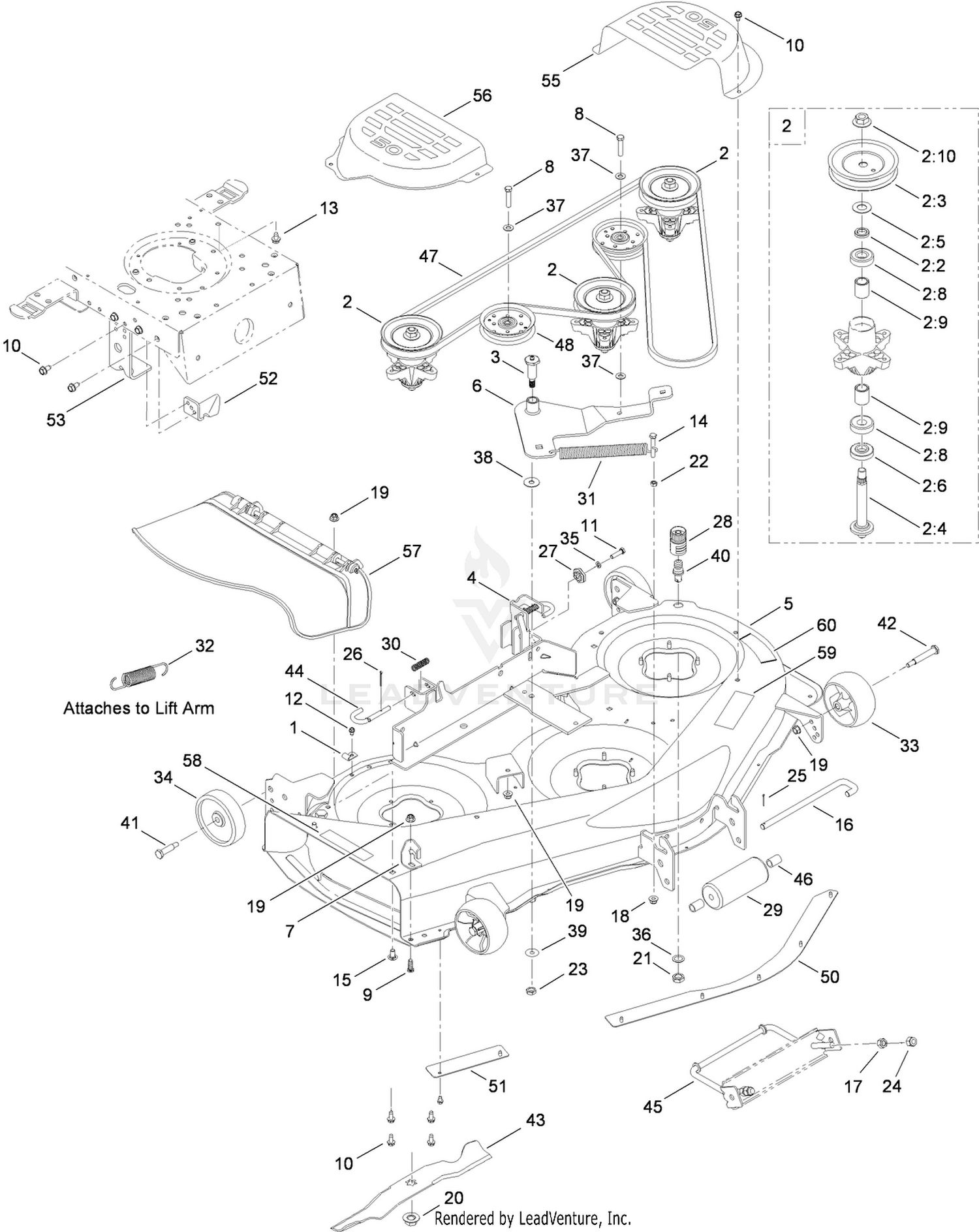 50 Inch Deck Assembly