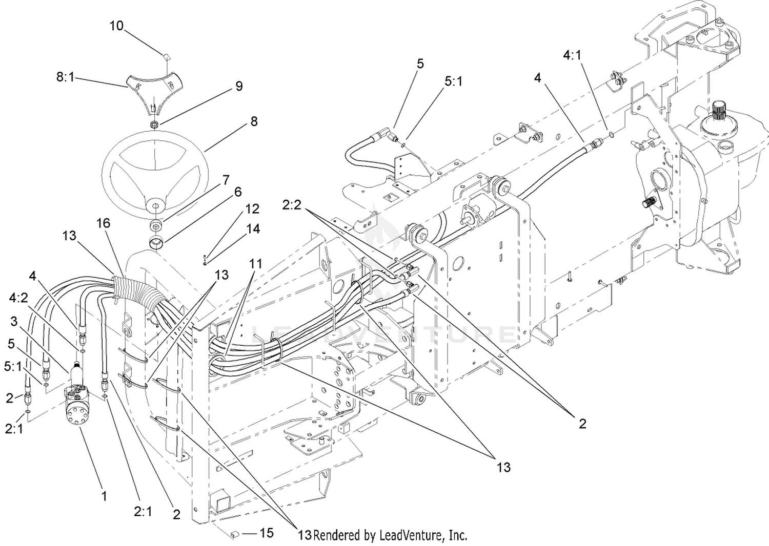 Hydraulic Hose Routing Assembly