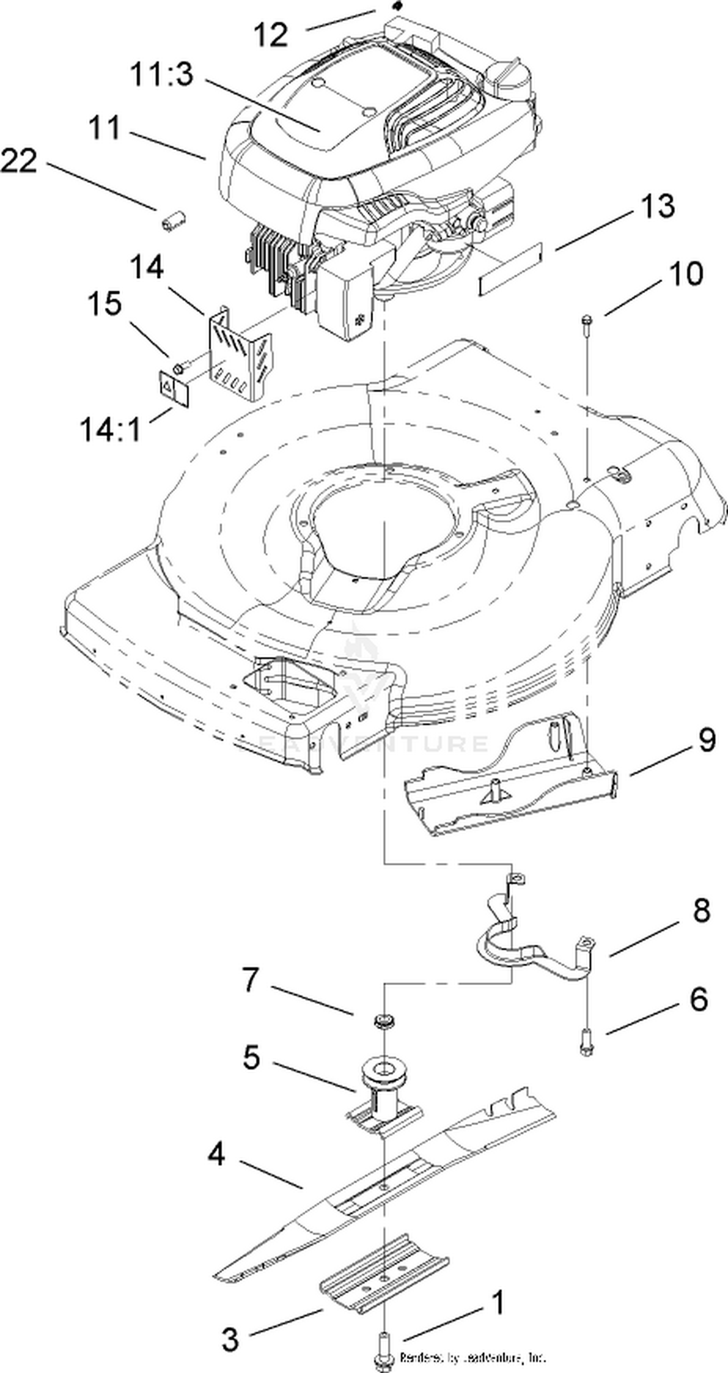 Engine and Blade Assembly