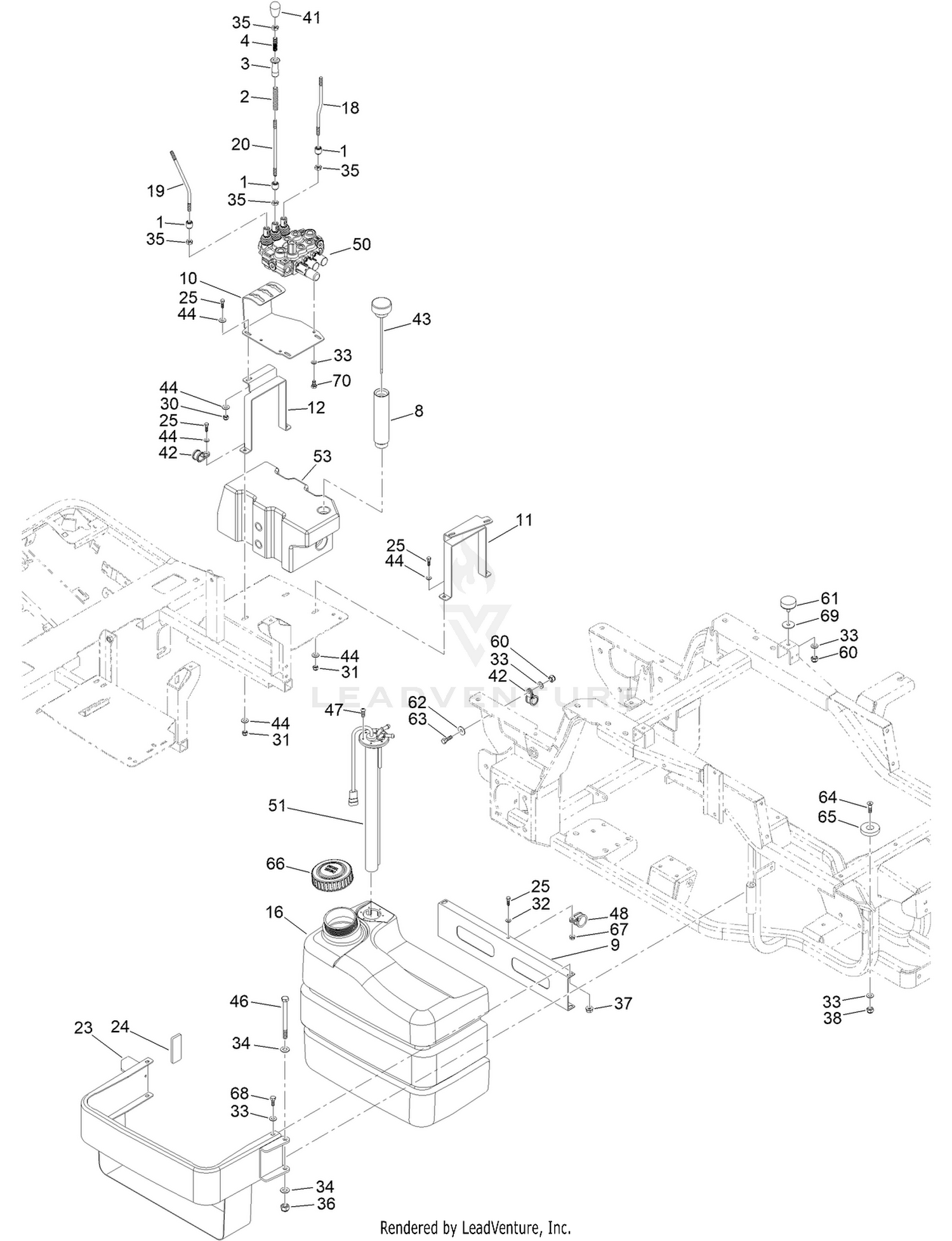 Fuel and Oil Tank Assembly