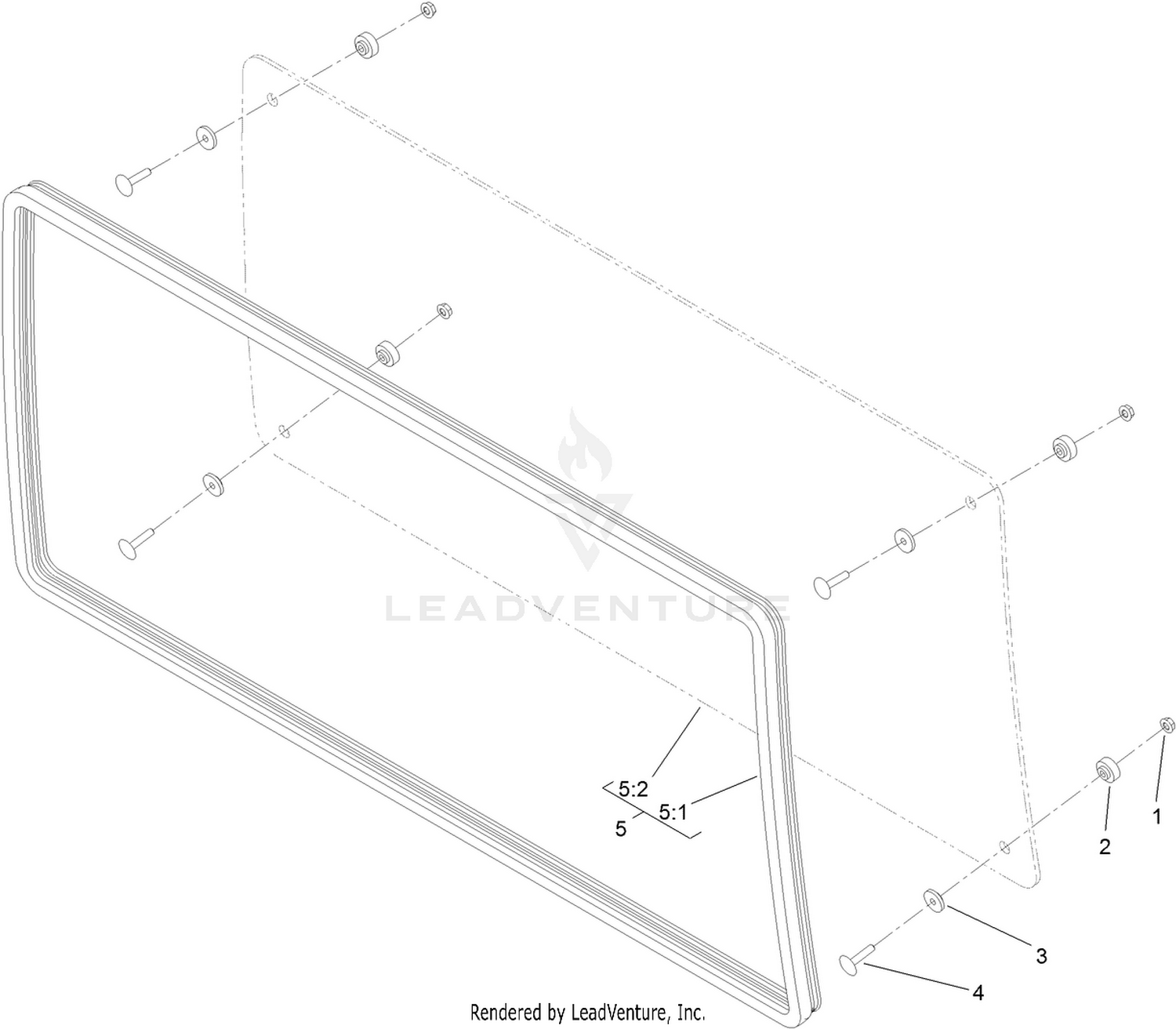 Front-Lower Window Assembly