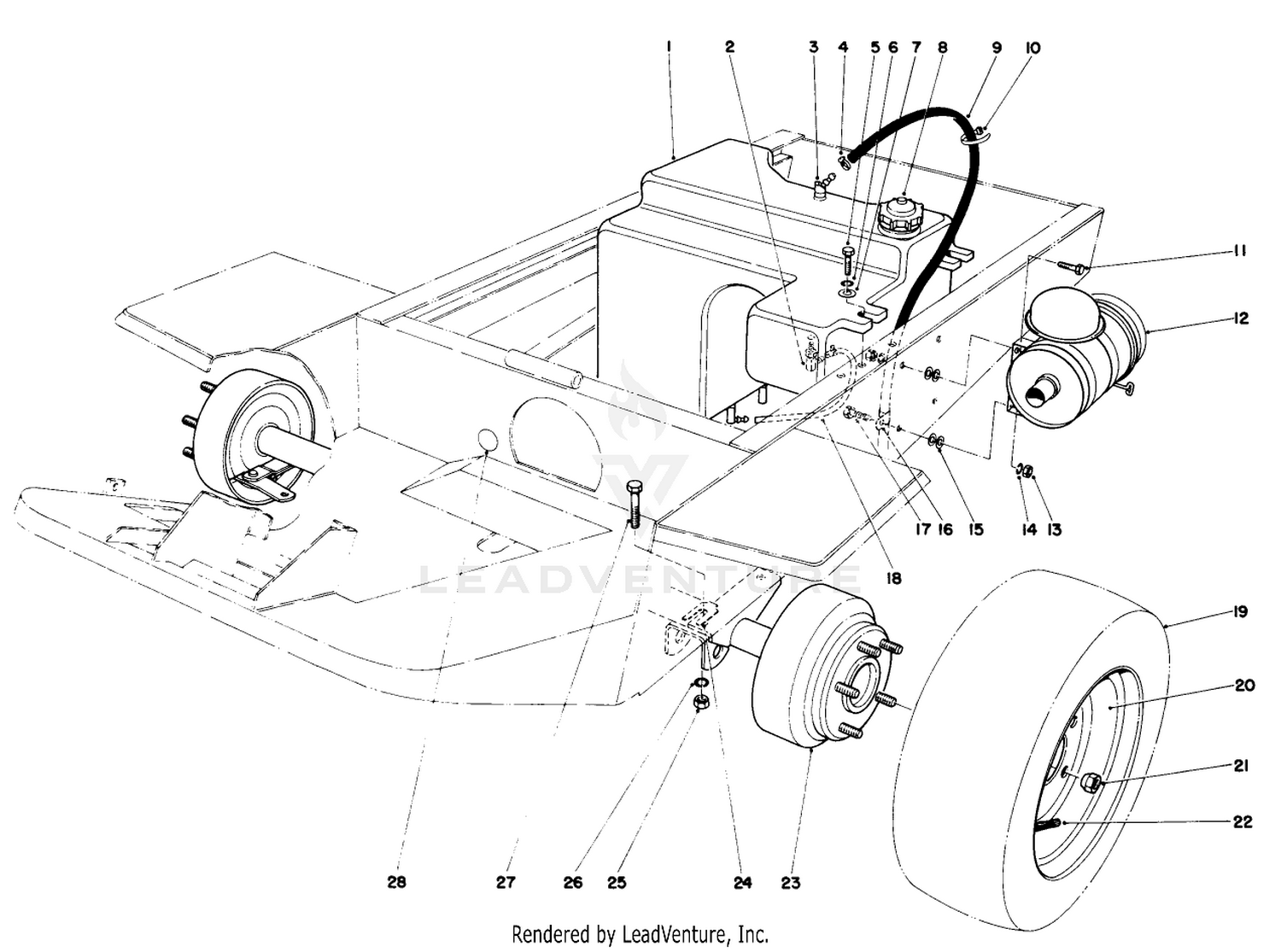 Gas Tank And Air Cleaner Assembly