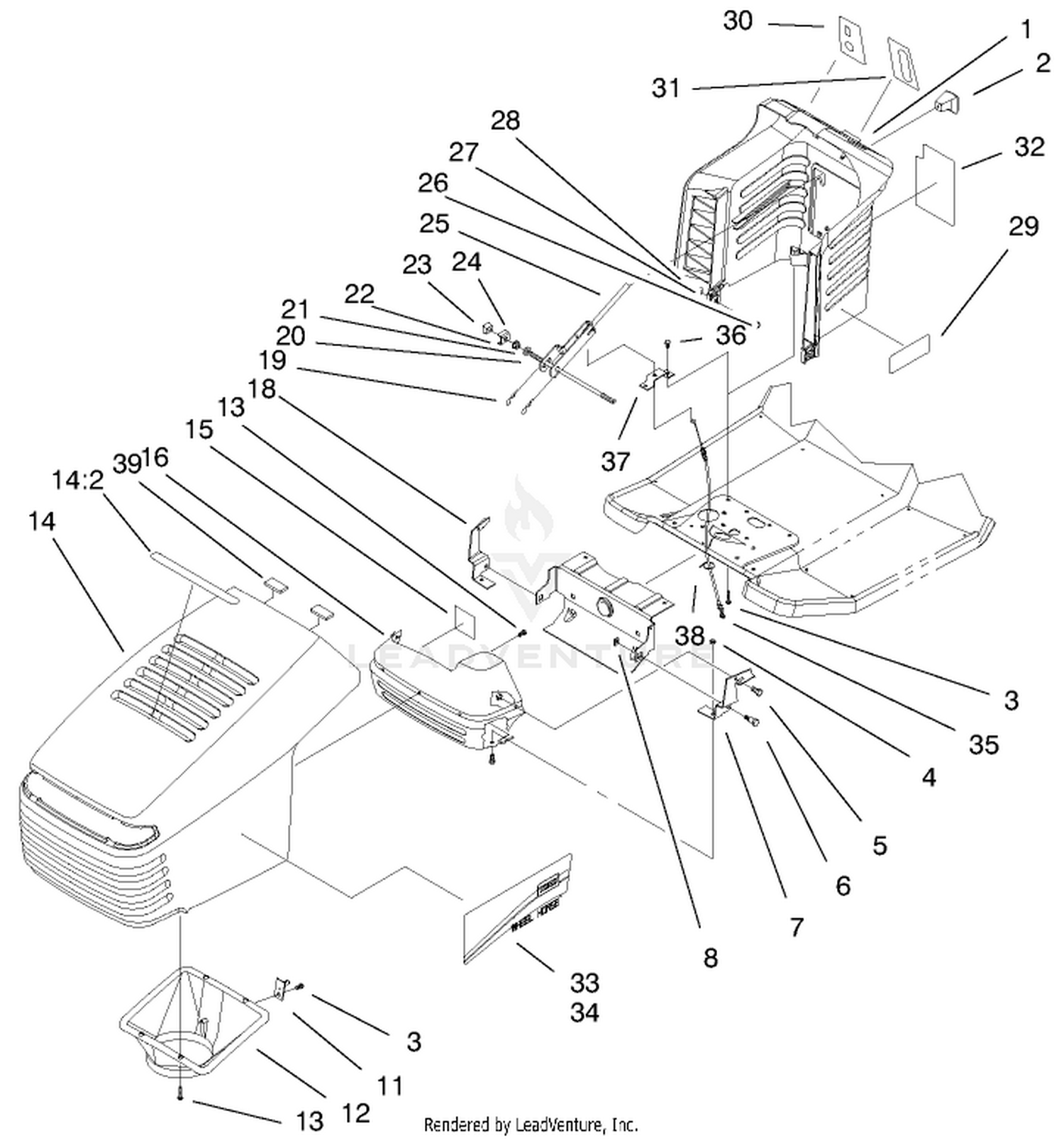 Hood  Tower Assembly