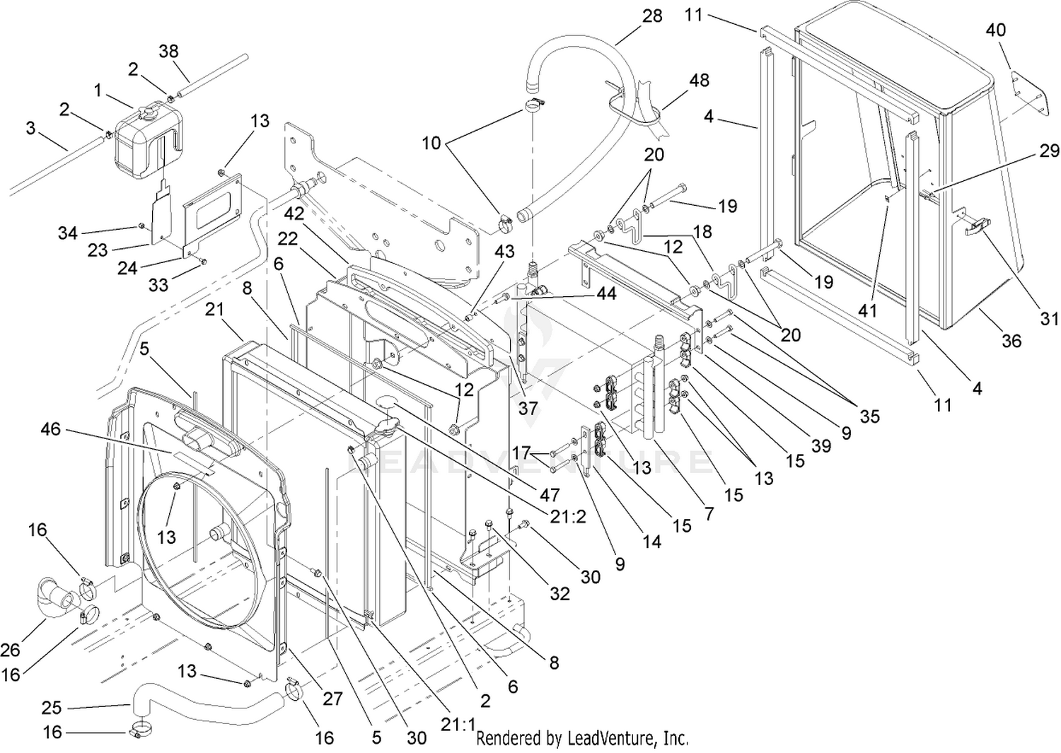 Radiator and Hydraulic Cooler Assembly