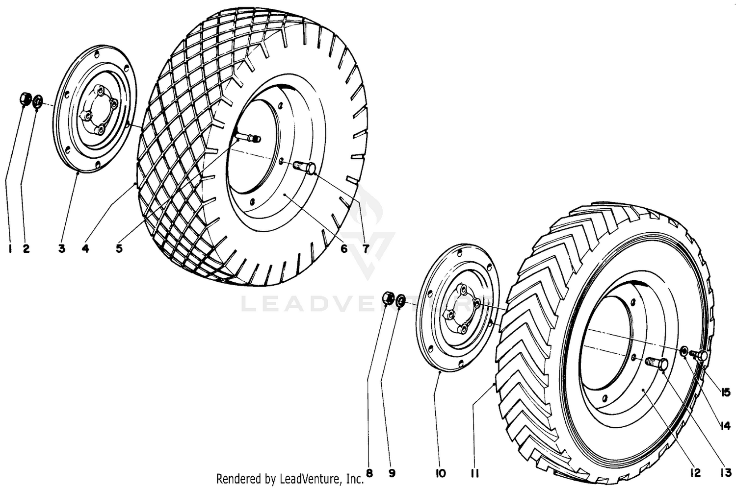 Optional 16" Pneumatic Wheels Kit No. 01323