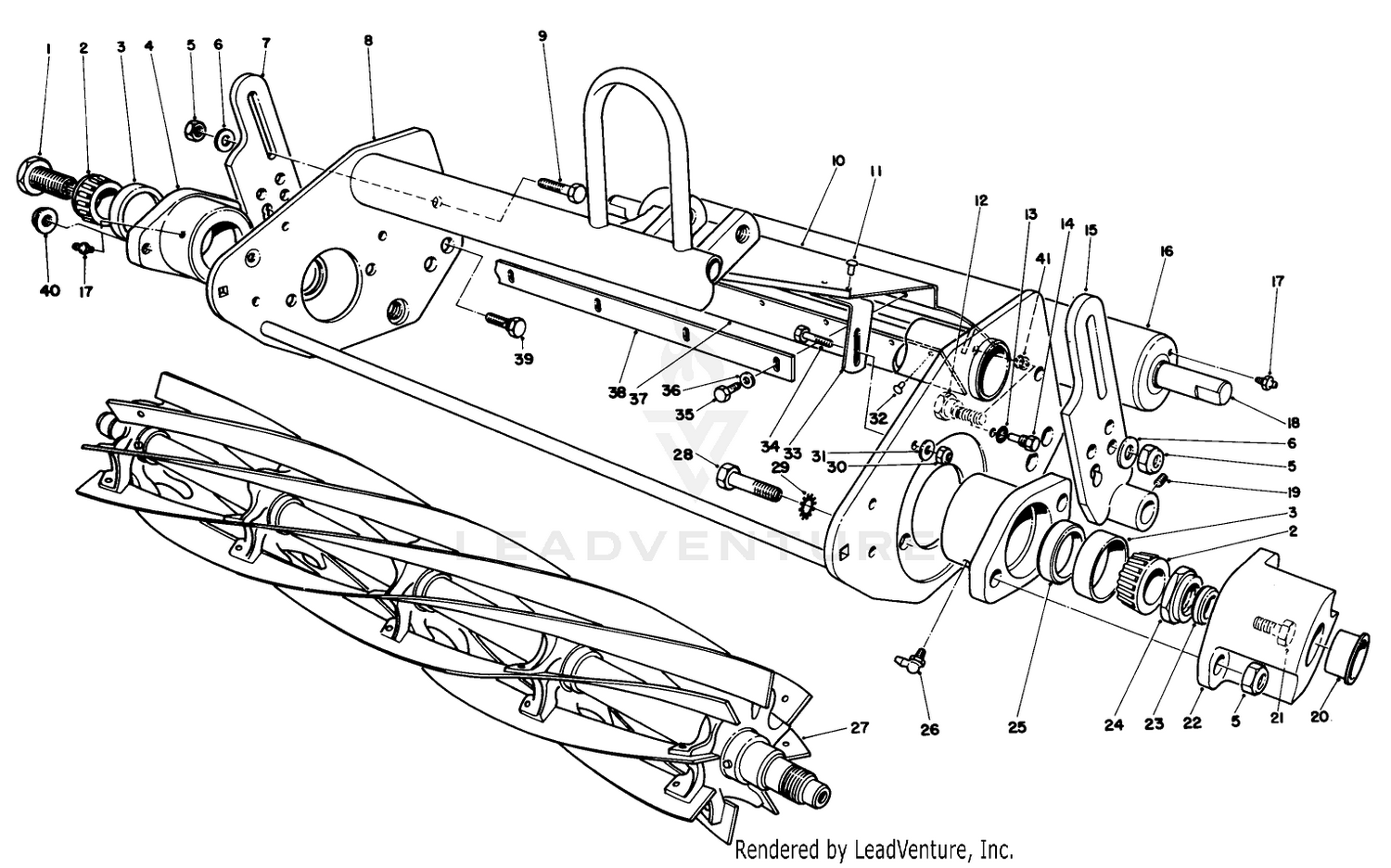 Cutting Unit Greenmaster 300 (8 Blade)-Reel  Frame Assembly
