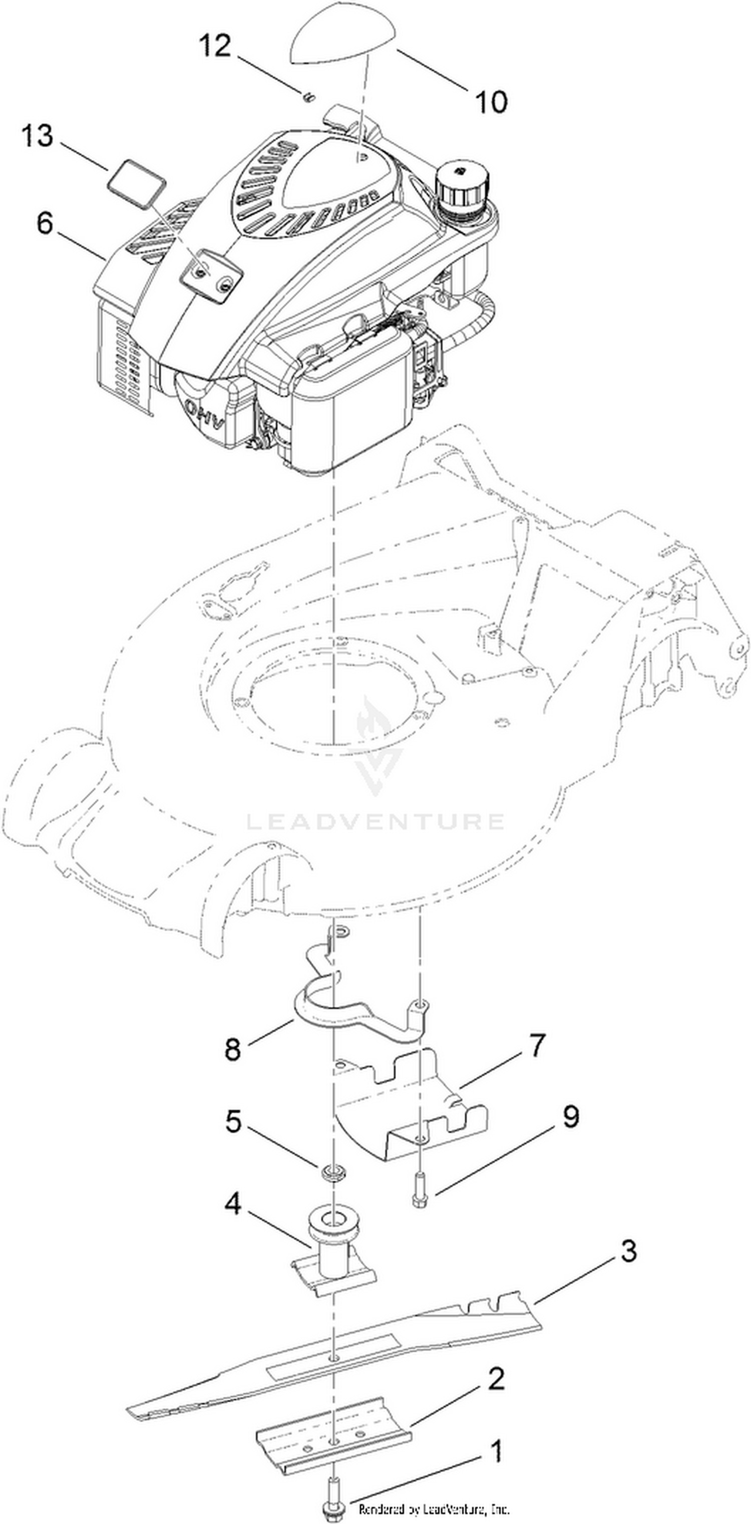 Engine and Blade Assembly