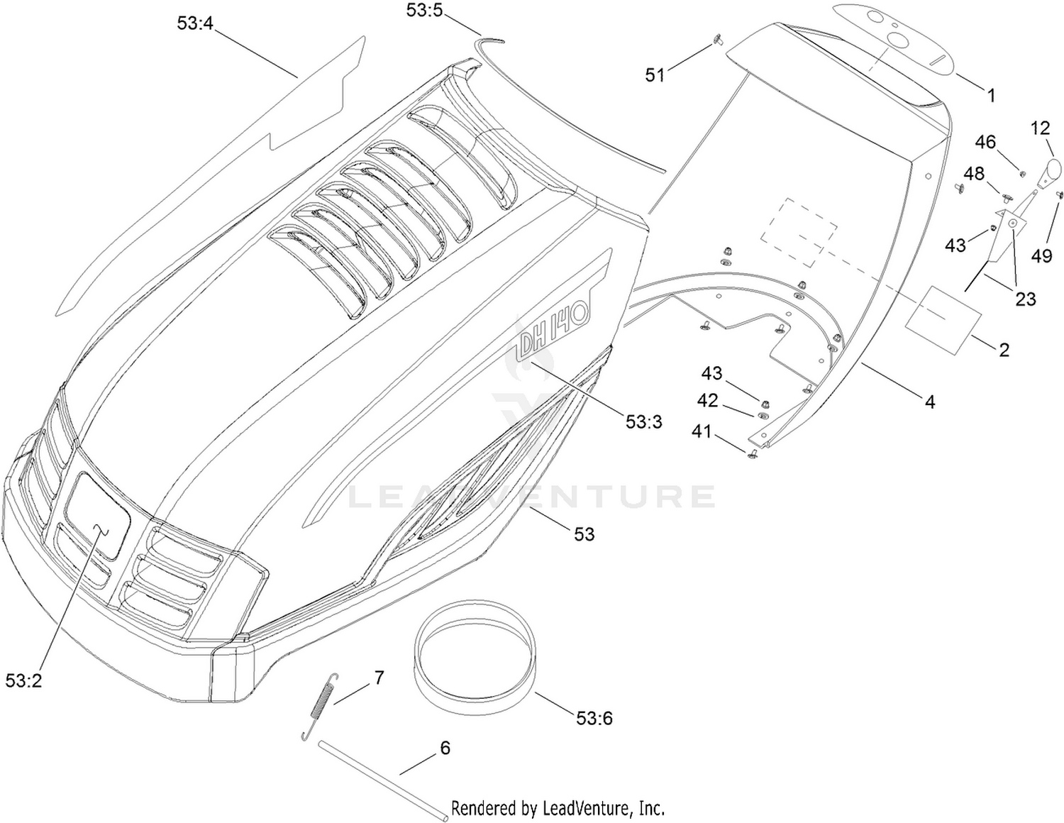 Hood and Control Panel Assembly