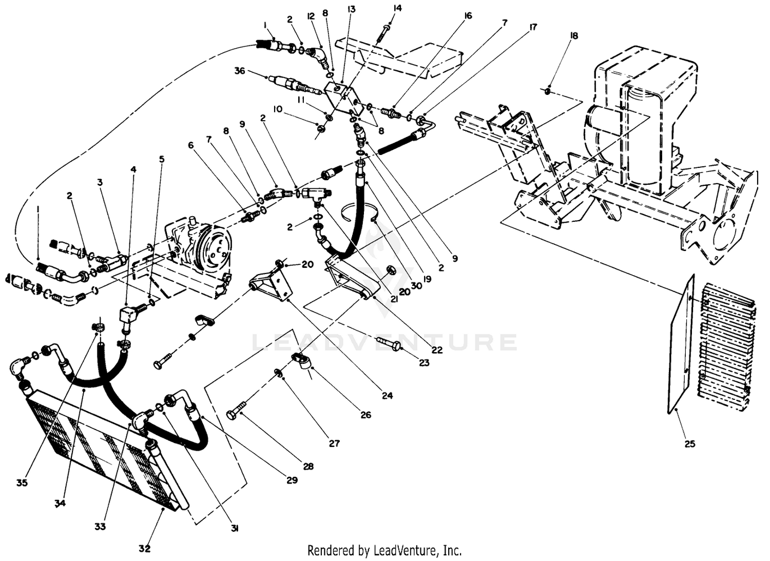 Hydraulic Oil Cooler Assembly