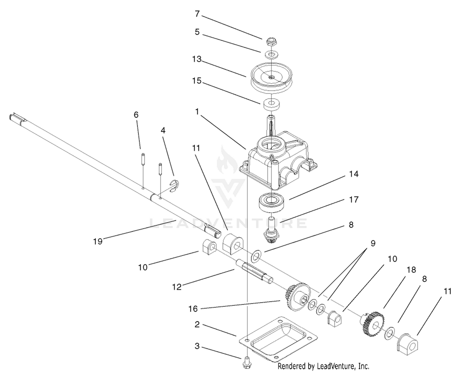 Gear Case Assembly No. 104-7674