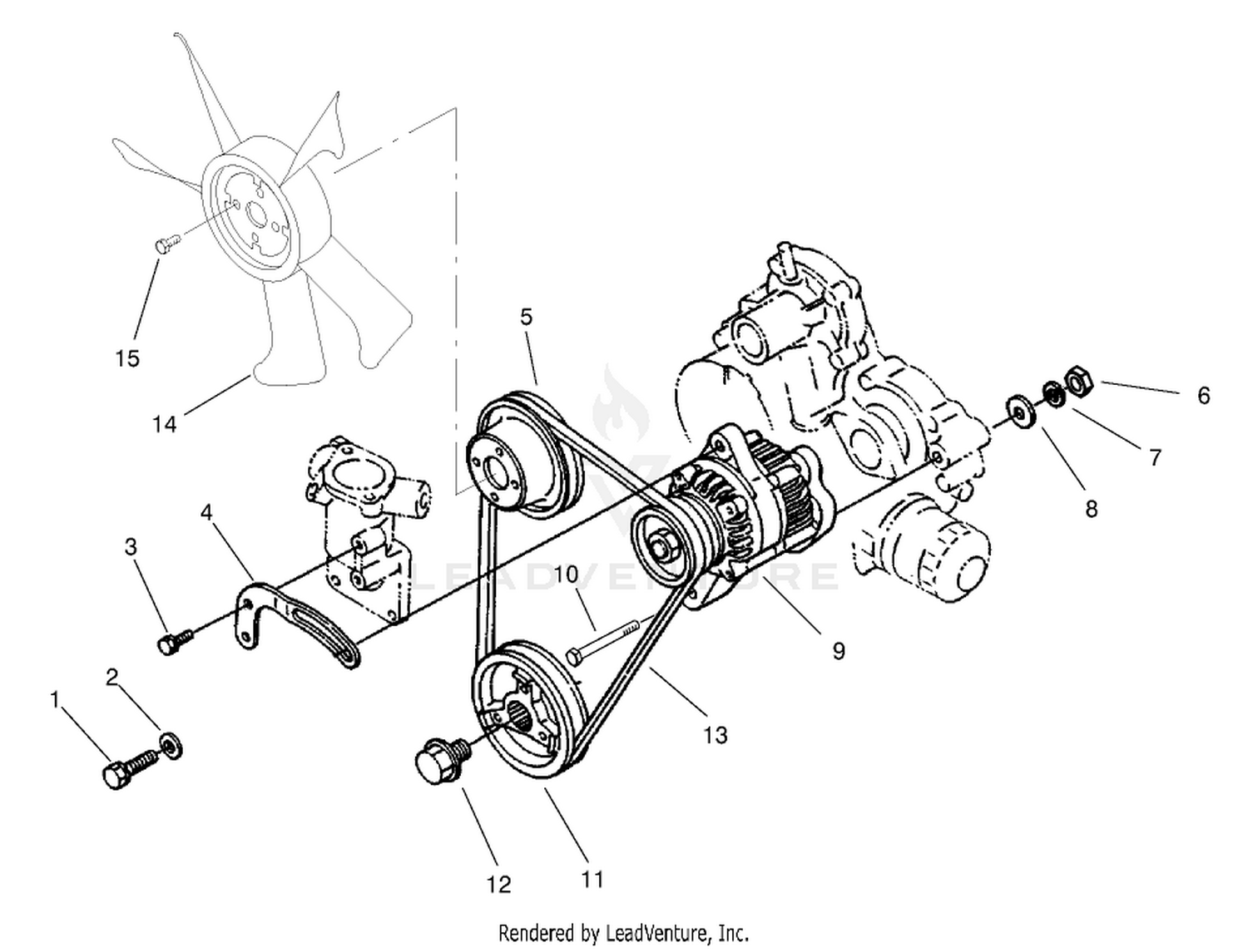 Alternator and Pulley Assembly