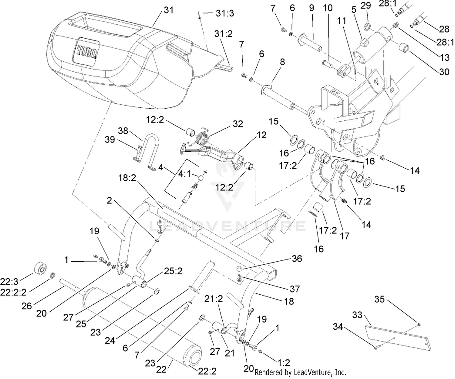 Right Hand Pull Frame Assembly