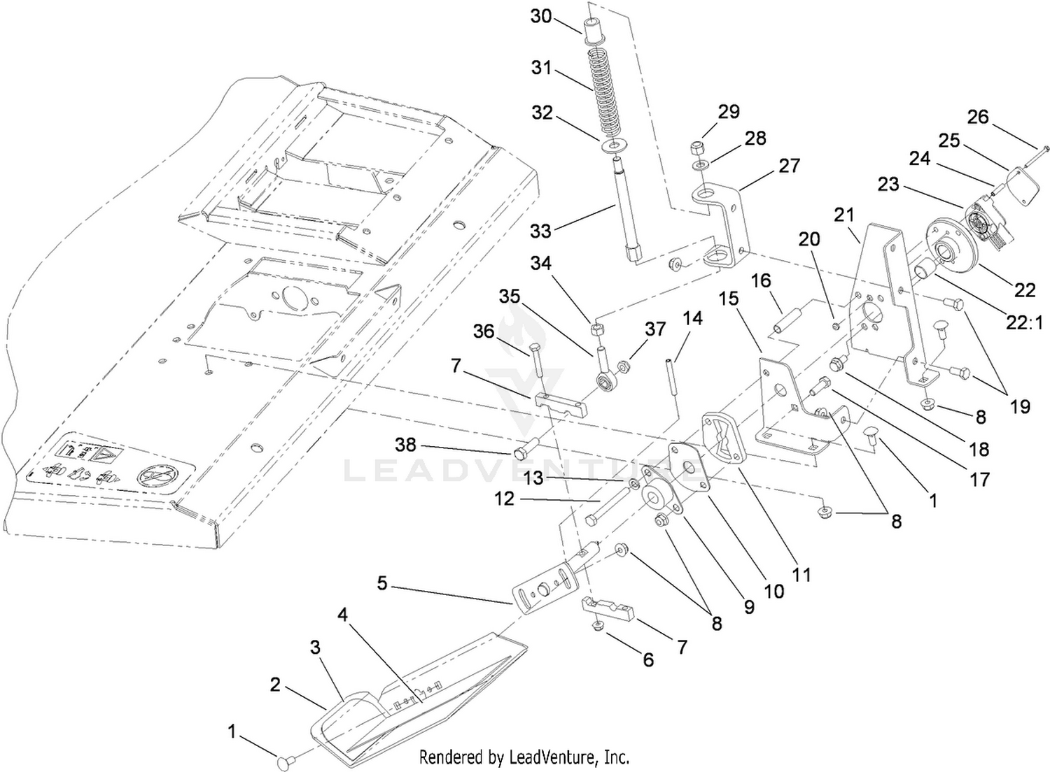 Traction Pedal Assembly