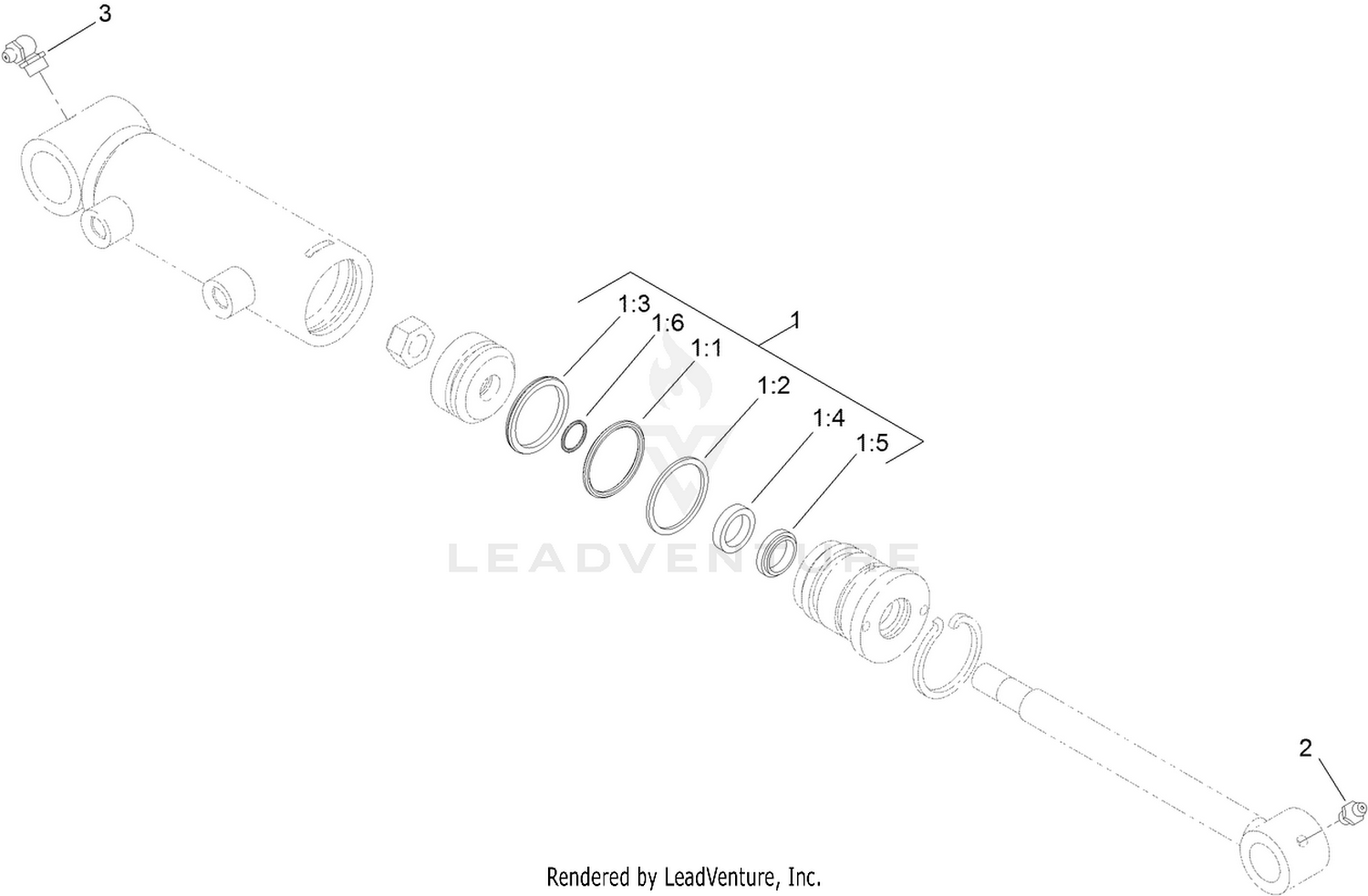 Hydraulic Cylinder Assembly No. 110-9034