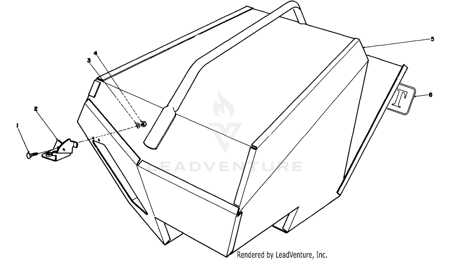 Steel Grass Catcher (model 22099) (optional)
