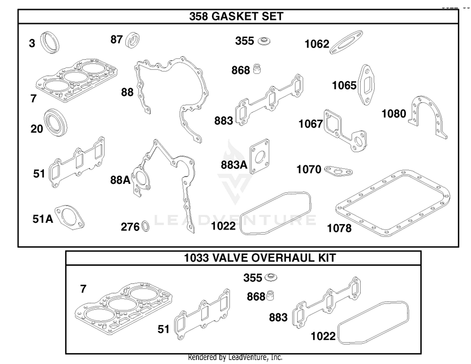 Gasket Set and Valve Overhaul Kit