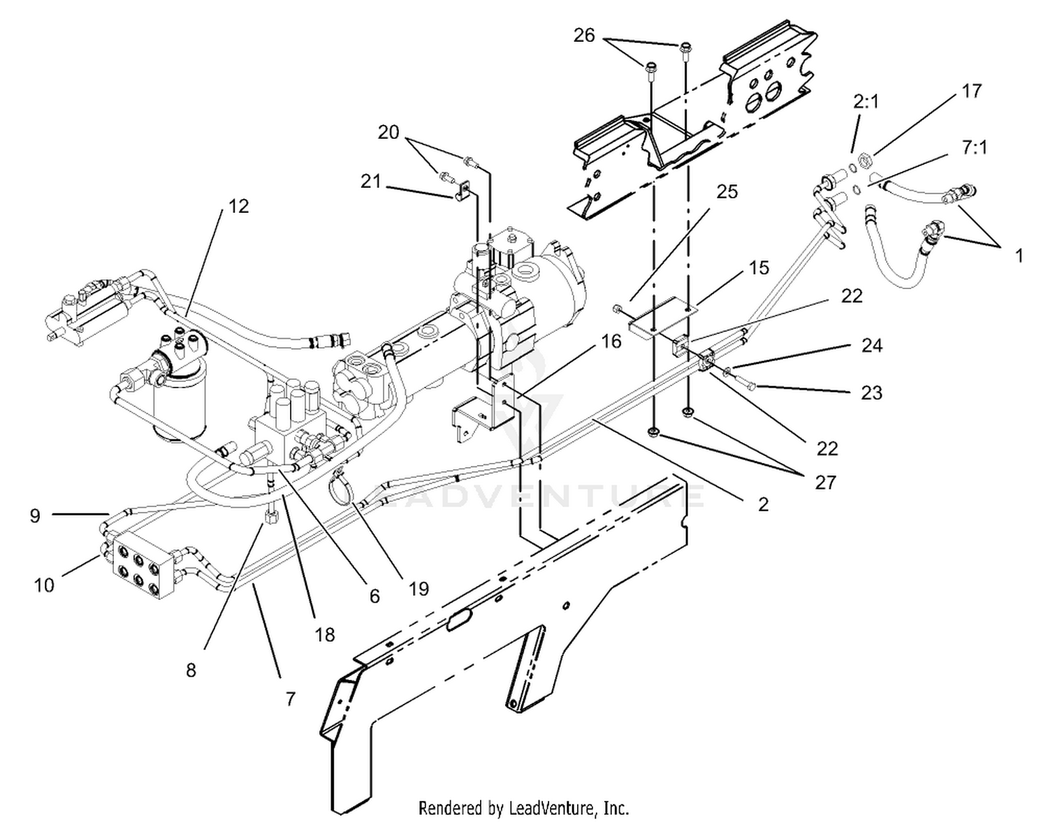 Lift Hydraulic Line Assembly