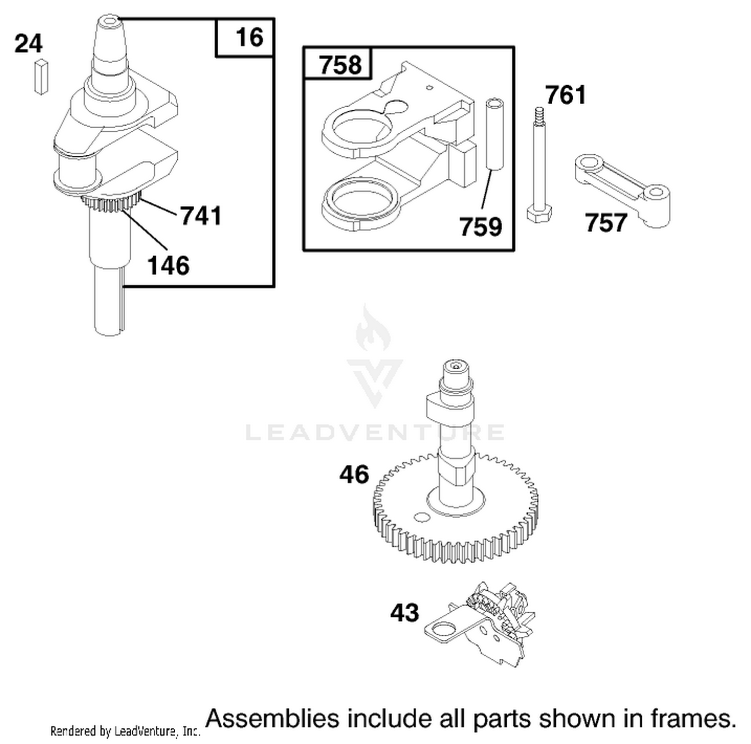 Engine Briggs  Stratton Model 284707-1148-E1 2