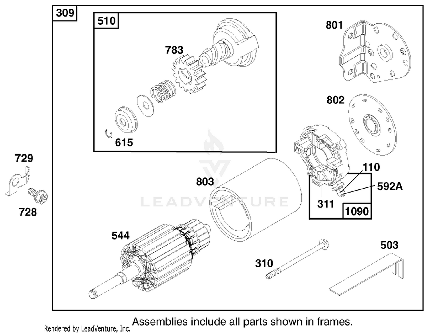 Engine Briggs  Stratton Model 28n777-1174-E1 8