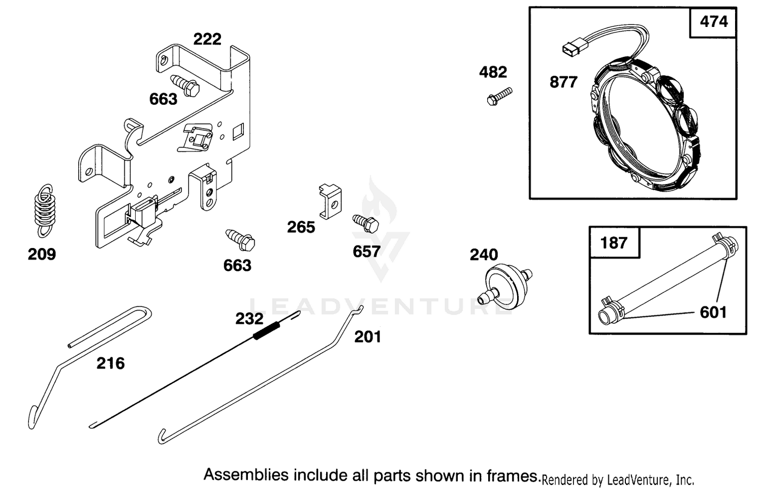 Engine Briggs  Stratton Model 282707-0119-01 5