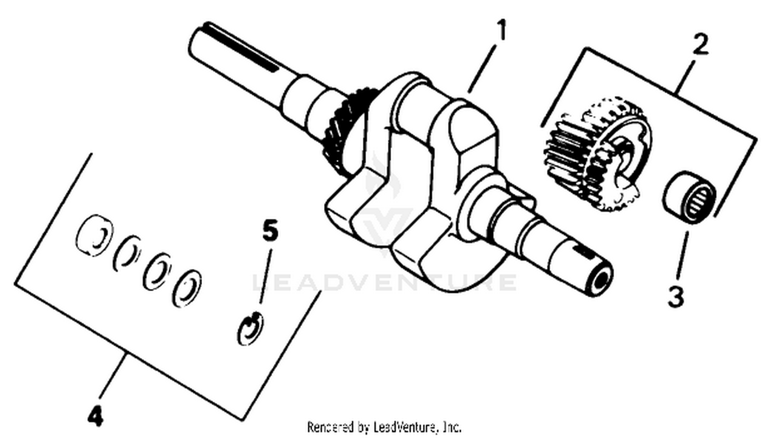 Crankshaft-Engine Assembly-Kohler Model No. M16s-711533