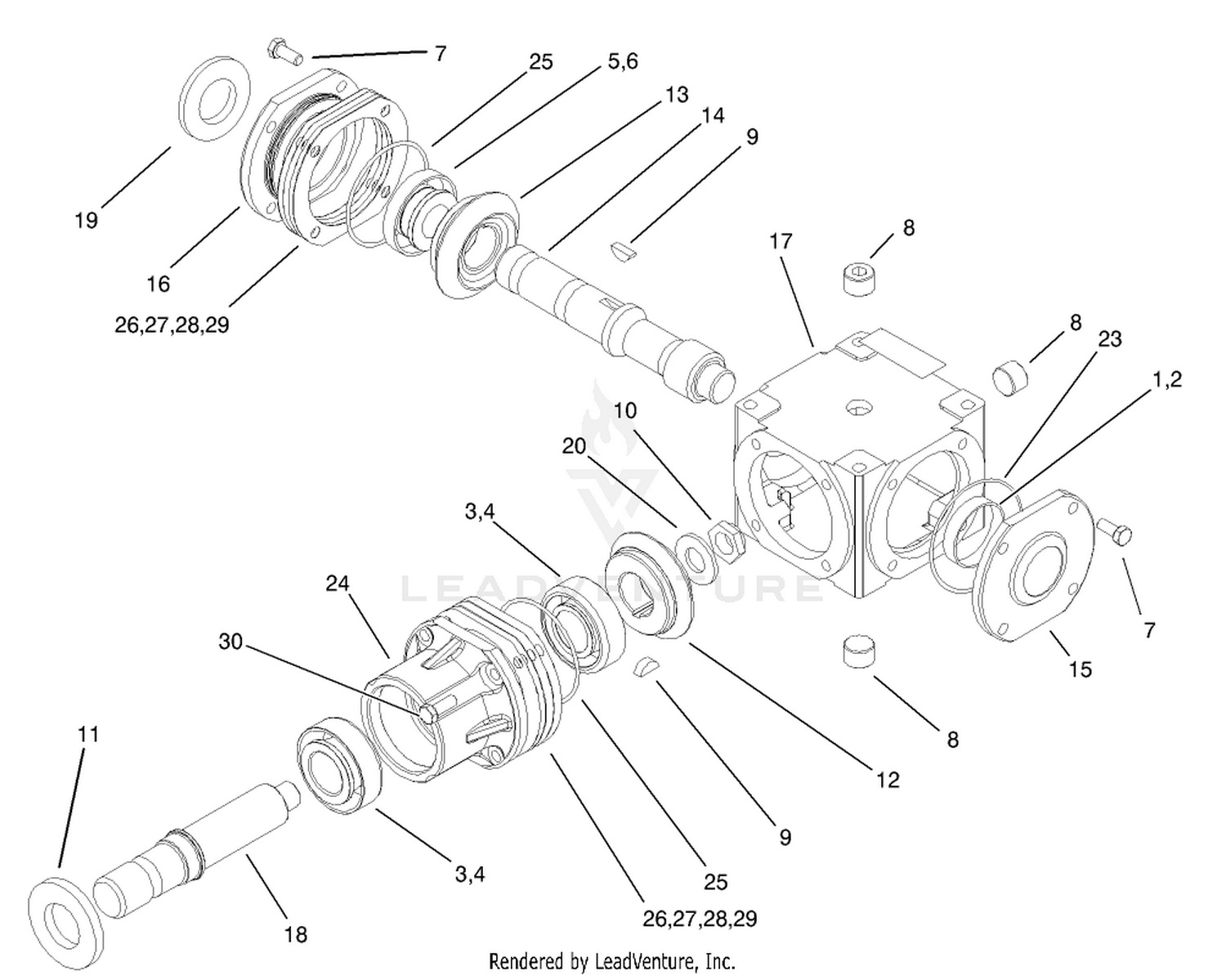 Gearbox Assembly No. 100-2585