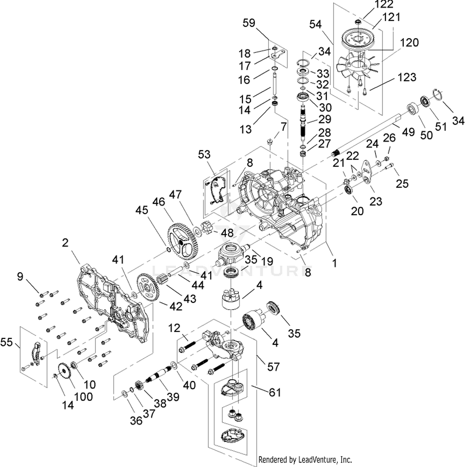 RH Hydrostat Assembly Part No. 107-2466