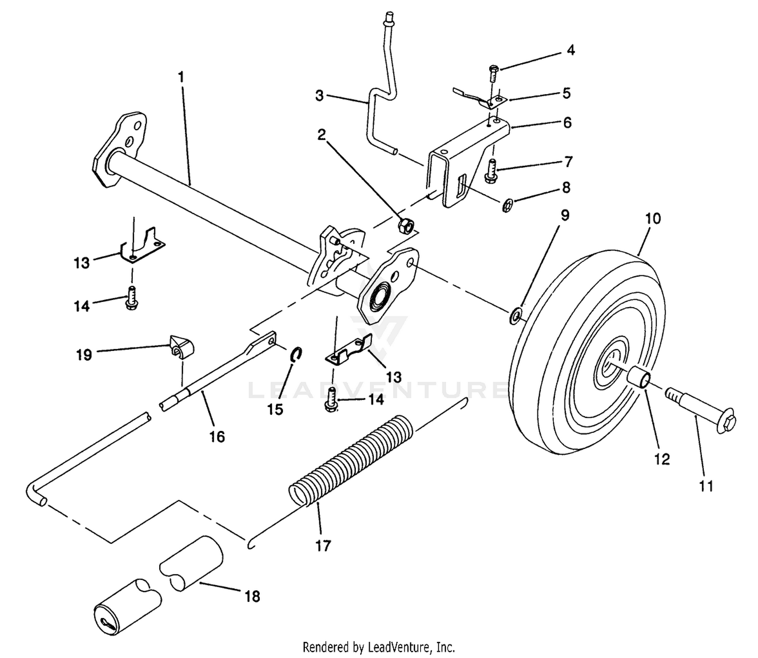 H.p. Rear Axle Assembly (model No. 20910 Only)