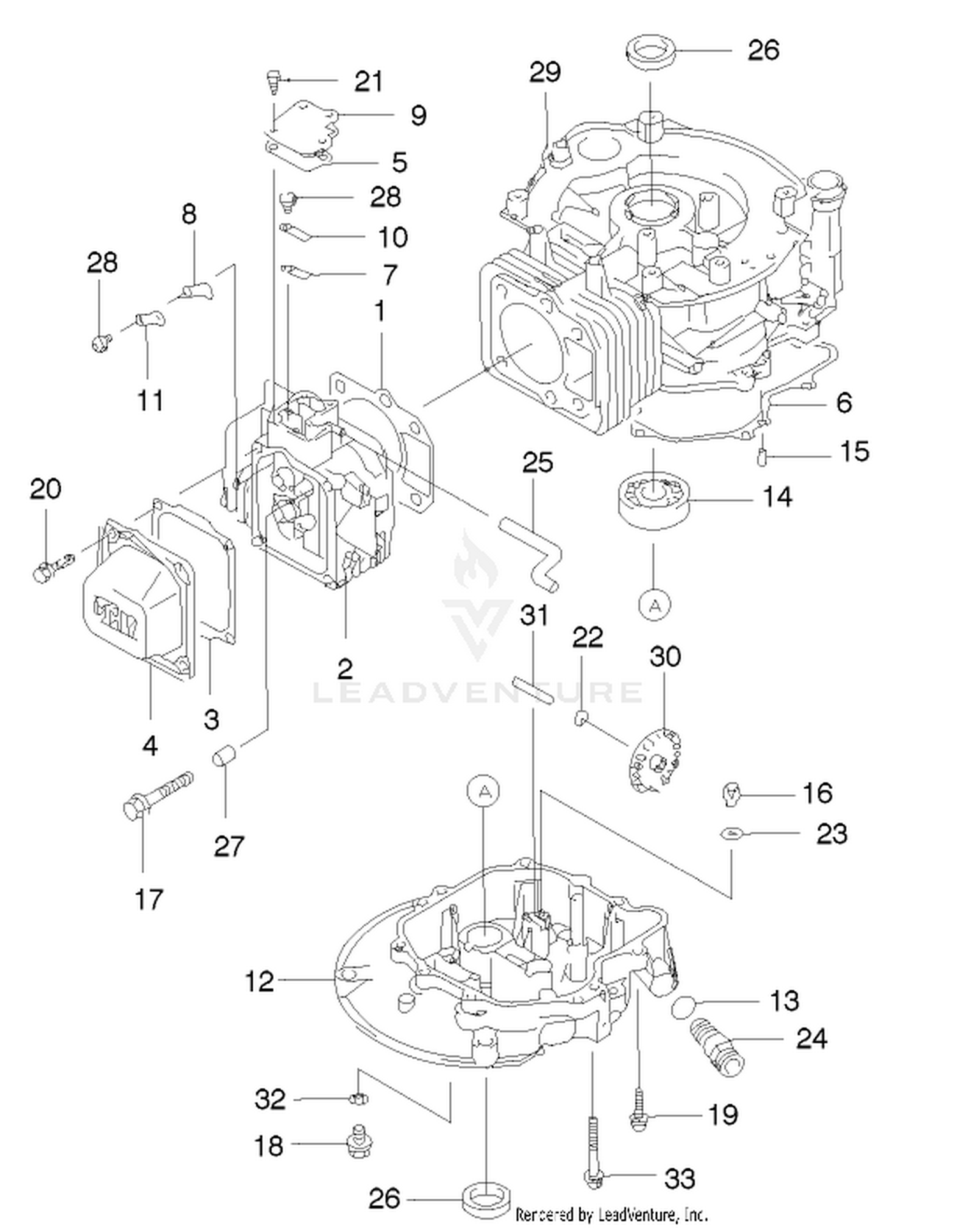 Cylinder And Crankcase Assembly