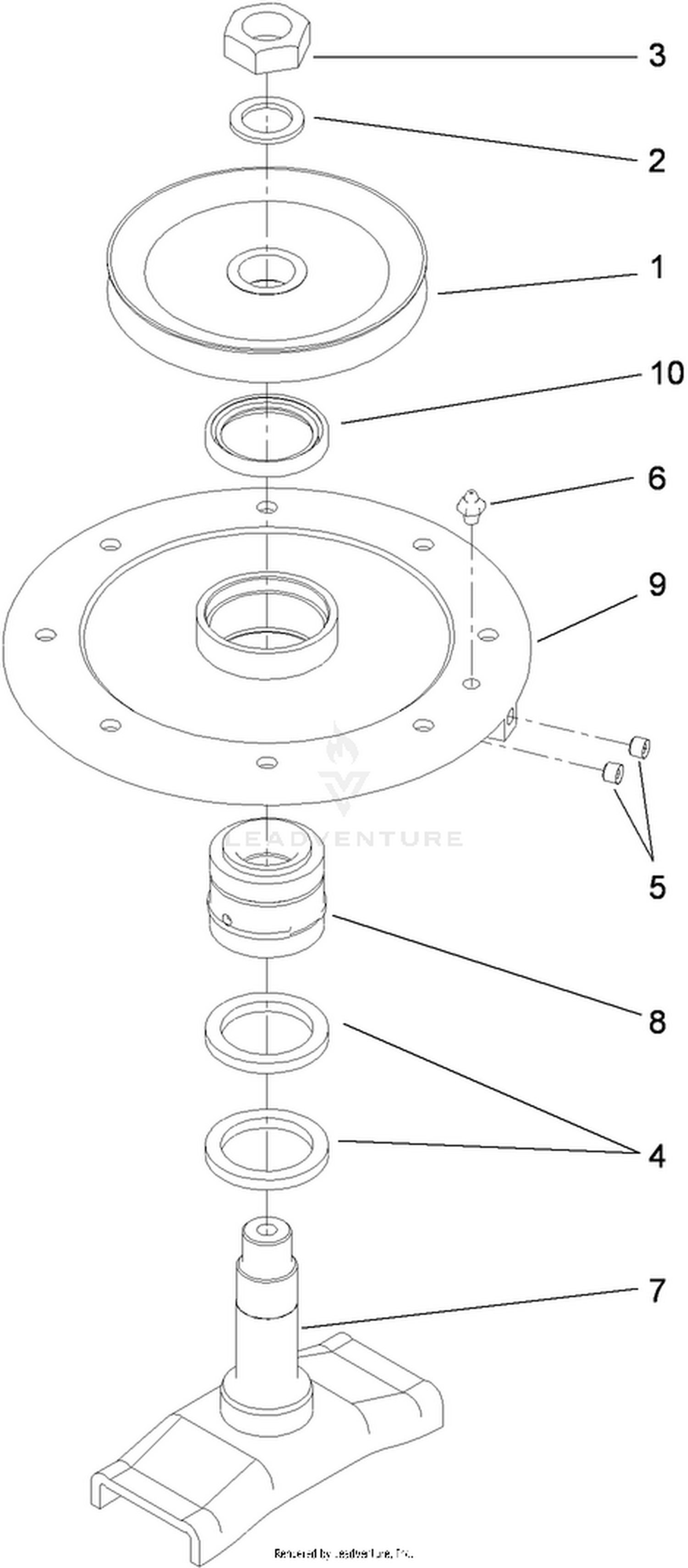 Center Spindle Assembly No. 84-2040