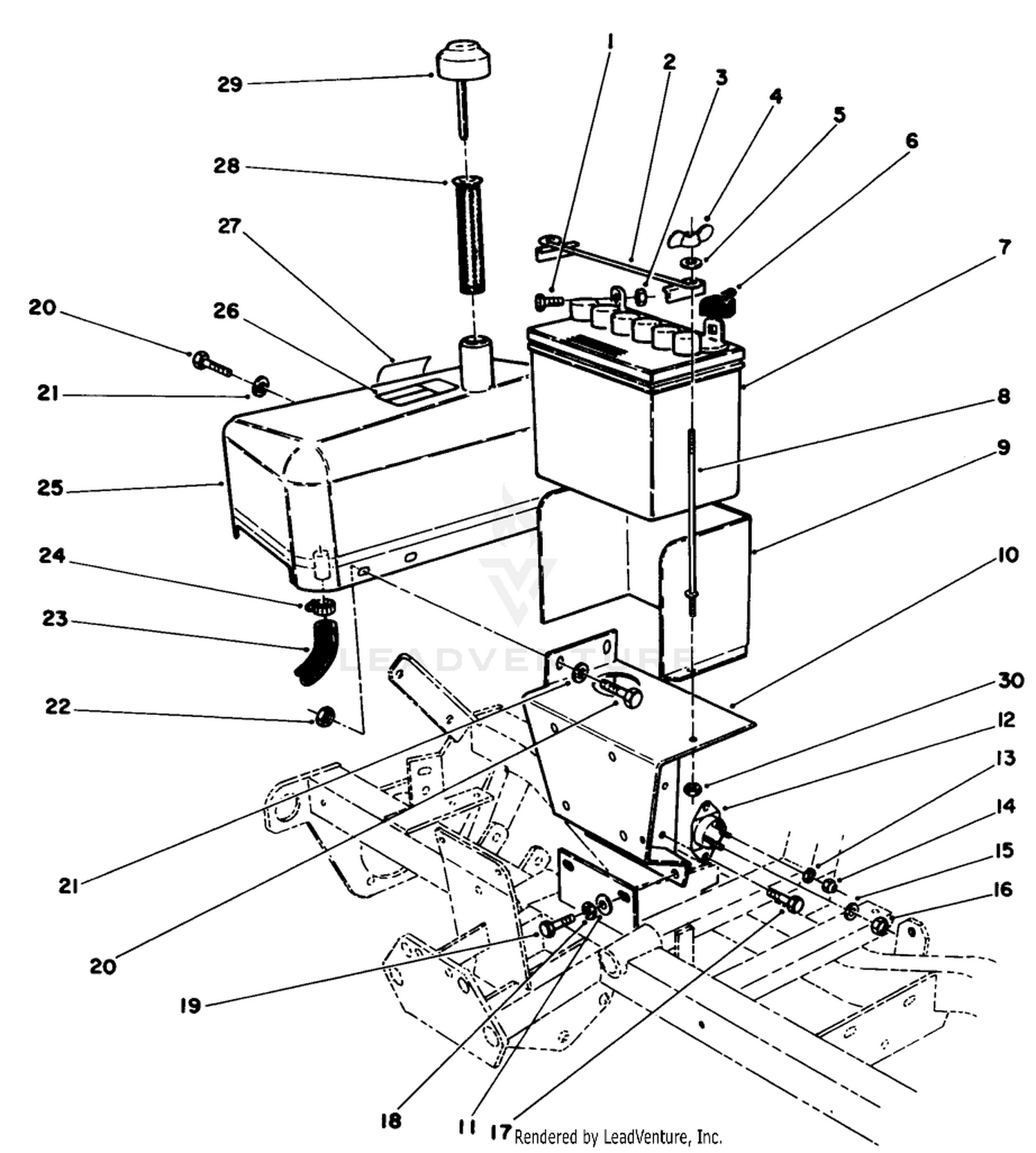 Hydraulic Tank  Battery Assembly