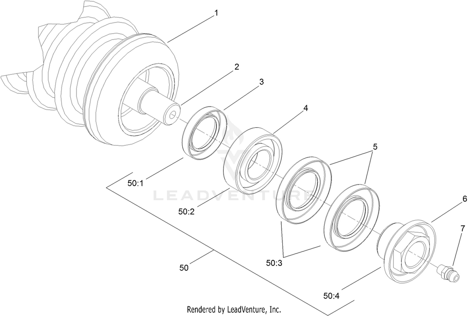 Plastic Wiehle Roller Assembly No. 114-5400